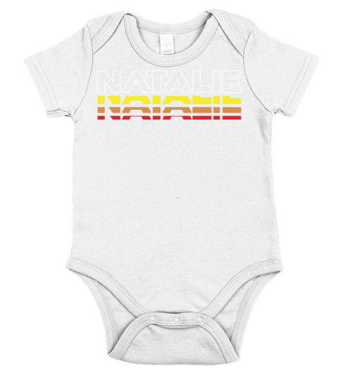 Natalie First Name Funny Vintage Sunset Natalie Short Sleeve Baby One-Piece