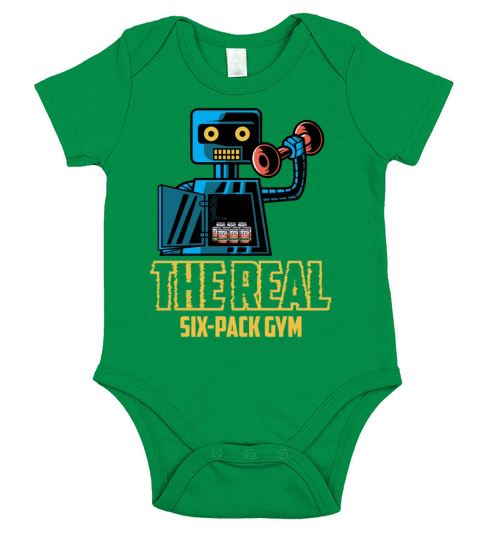 Real Six Pack Funny Person Gift Short Sleeve Baby One-Piece
