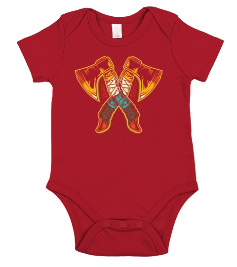 Retro Vintage Style Axe Thrower Throwing Ax Lover Short Sleeve Baby One-Piece