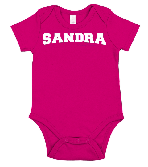 Sandra Name Limited Edition Funny Retro Vintage Short Sleeve Baby One-Piece