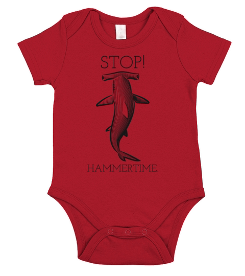 Shark Sayings Funny Stop Hammertime Short Sleeve Baby One-Piece