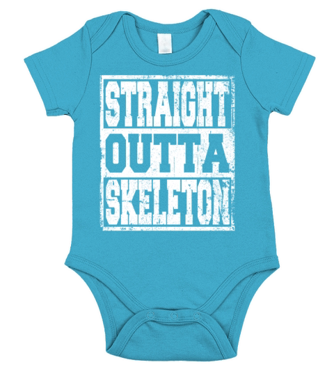 Skeleton Saying funny Short Sleeve Baby One-Piece