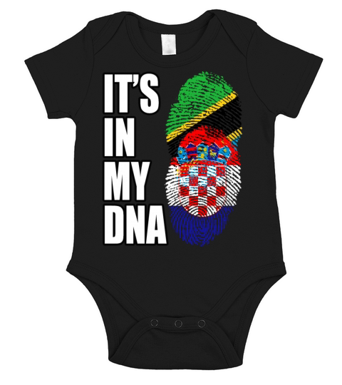 Tanzanian And Croatian Vintage Heritage DNA Flag Short Sleeve Baby One-Piece