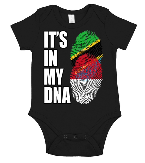 Tanzanian And Indonesian Vintage Heritage DNA Flag Short Sleeve Baby One-Piece