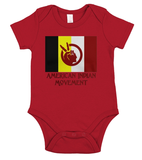 The American Indian Movement - Flag Short Sleeve Baby One-Piece