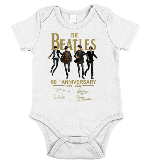 The Beatles 1960 2020 60th anniversary all siganture shirt Short Sleeve Baby One-Piece