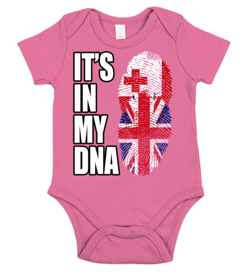 Tongan And British Mix Heritage DNA Flag Short Sleeve Baby One-Piece