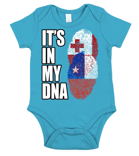 Tongan And Chilean Mix Heritage DNA Flag Short Sleeve Baby One-Piece