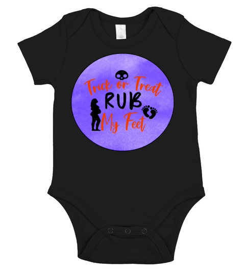 TRICK OR TREAT RUB MY FEET Short Sleeve Baby One-Piece