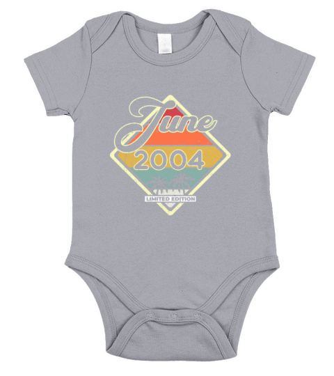 Vintage 18th Birthday June 2004 Sports Gift Short Sleeve Baby One-Piece