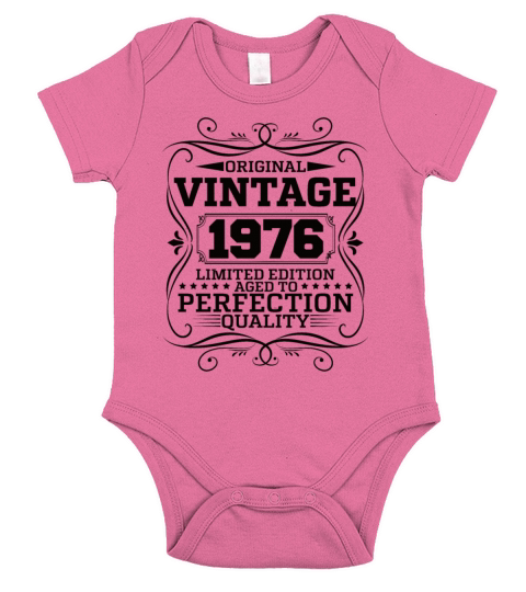 Vintage 1976 Original Limited Edition Short Sleeve Baby One-Piece