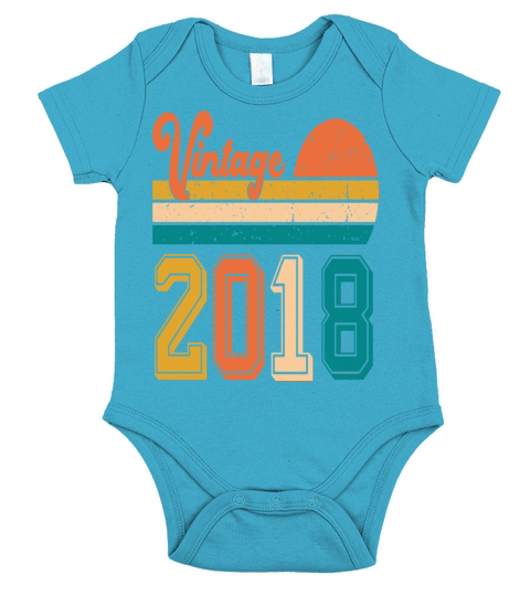 Vintage 2018 birthday gift Short Sleeve Baby One-Piece