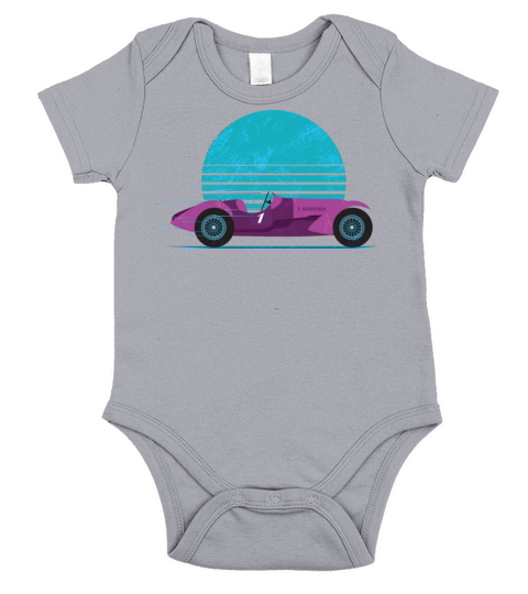 Vintage Racing Car Short Sleeve Baby One-Piece