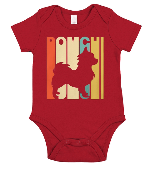 Vintage Style Pomchi Silhouette T-Shirt Short Sleeve Baby One-Piece
