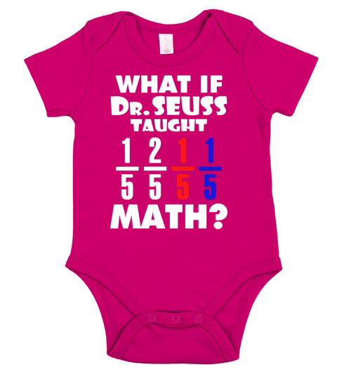 What If Dr Seuss TAught Math Short Sleeve Baby One-Piece