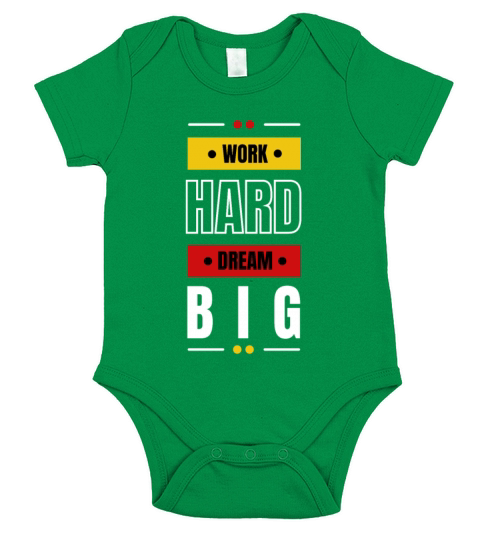 WORK HARD DREAM BIG Short Sleeve Baby One-Piece