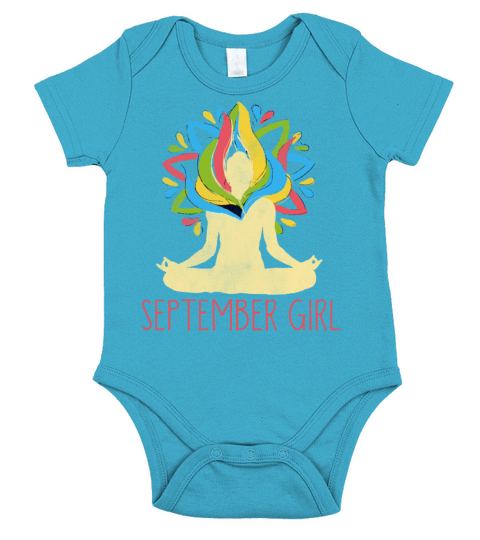 Yoga Mandala Meditation Birth Born Month September Short Sleeve Baby One-Piece