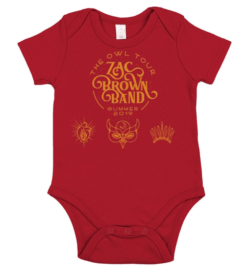 Zac Brown Band Summer 2019 The Owl Tour Short Sleeve Baby One-Piece