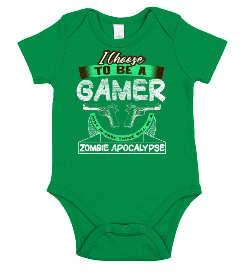 Zombie Apocalypse Games Horror Gift Idea Short Sleeve Baby One-Piece