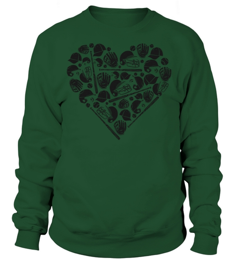 Baseball Fan Heart Vintage Sweatshirt Unisex