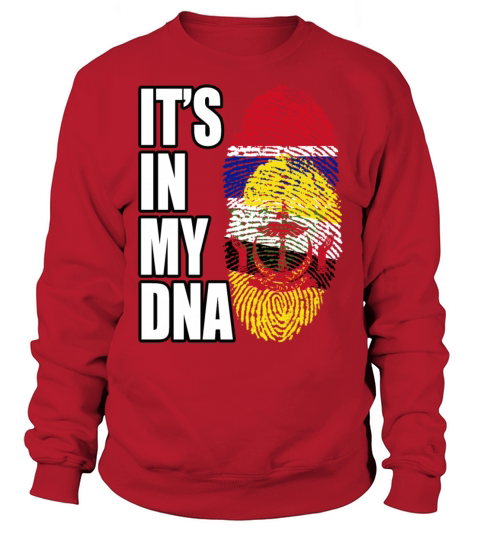 Gambian And Bruneian Mix Heritage DNA Flag Sweatshirt Unisex