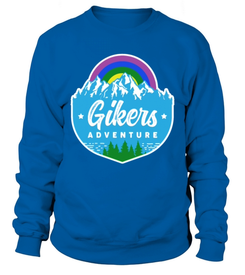 Gay Hiker and Biker Outdoor Activity Theme Gikers Sweatshirt Unisex