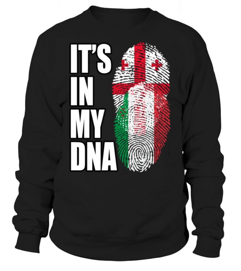 Georgian And Italian Mix Heritage DNA Flag Sweatshirt Unisex