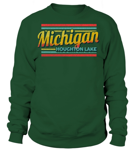 Houghton Lake Michigan Vintage Souvenir 70S 80S St Sweatshirt Unisex