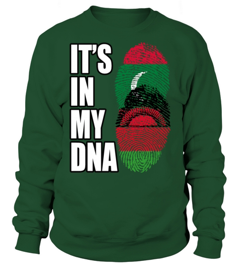 Maldivian And Malawian Mix Heritage DNA Flag Sweatshirt Unisex