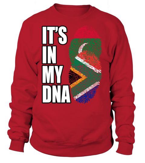 Maldivian And South African Mix Heritage DNA Flag Sweatshirt Unisex