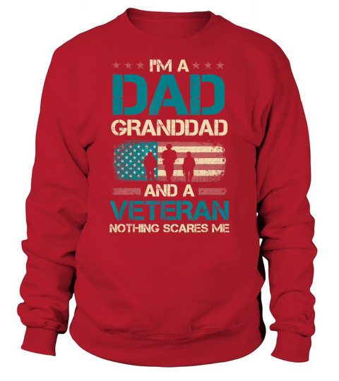 Mens Grandpa Granddad Veteran USA Flag Vintage Themed T-Shirt Sweatshirt Unisex