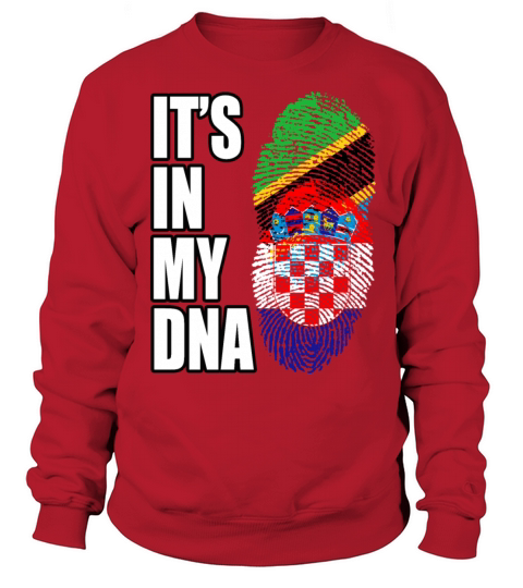 Tanzanian And Croatian Vintage Heritage DNA Flag Sweatshirt Unisex