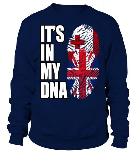 Tongan And British Mix Heritage DNA Flag Sweatshirt Unisex