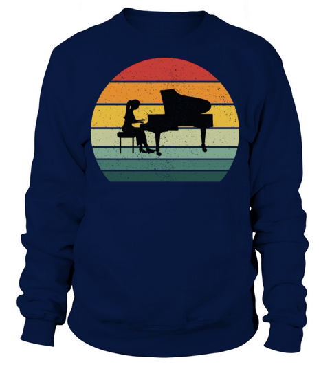 Vintage Retro Grand Classical Piano Vintage Music Sweatshirt Unisex