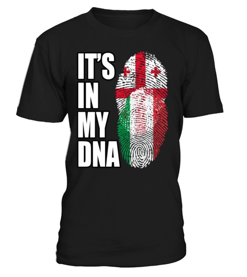 Georgian And Italian Mix Heritage DNA Flag T-Shirt Unisex