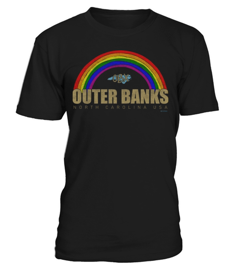 Rainbow Outer Banks OBX North Carolina USA Vintage T-Shirt Unisex