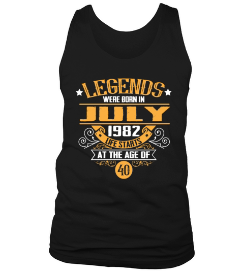 Birth Month July 1982 Vintage Vintage Birthday Tank Top Unisex