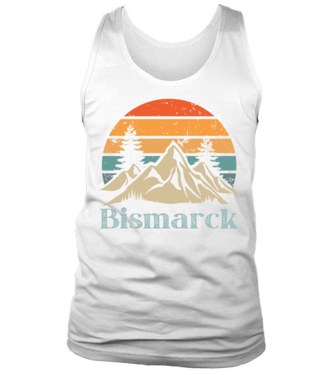Bismarck Retro Vintage Mountain Sunset Outdoors Wi Tank Top Unisex