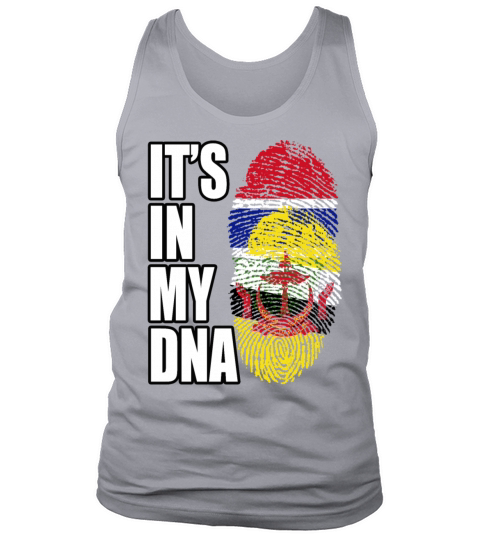 Gambian And Bruneian Mix Heritage DNA Flag Tank Top Unisex