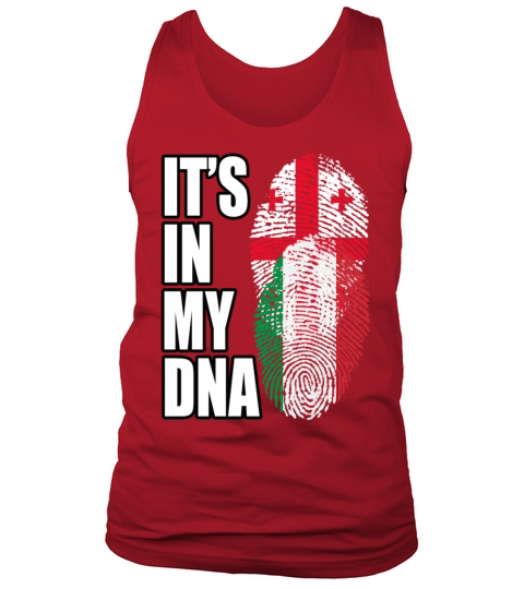 Georgian And Italian Mix Heritage DNA Flag Tank Top Unisex