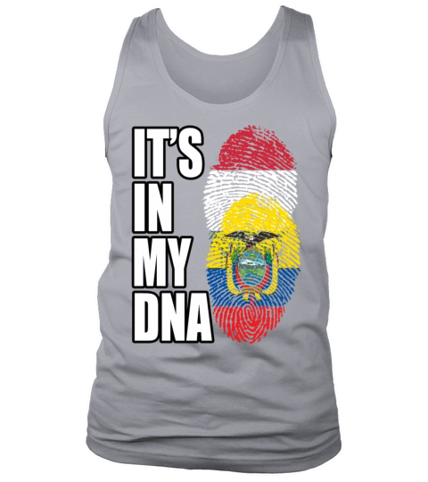 Hungarian And Ecuadorian Mix Heritage DNA Flag Tank Top Unisex