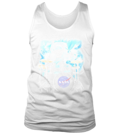 NASA Space Drum Playing Astronaut Graphic Tank Top Unisex