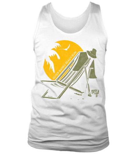 Outer Banks Beach Bum OBX Army Green Vintage Tank Top Unisex
