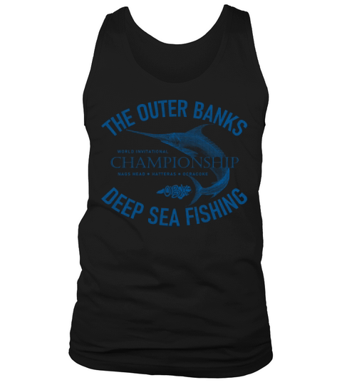 Outer Banks Deep Sea Fishing OBX Vintage Blue Tank Top Unisex