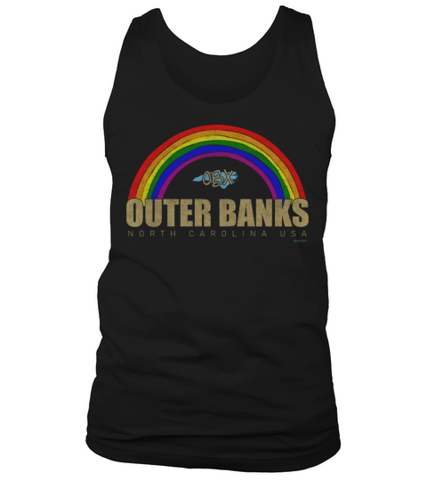 Rainbow Outer Banks OBX North Carolina USA Vintage Tank Top Unisex