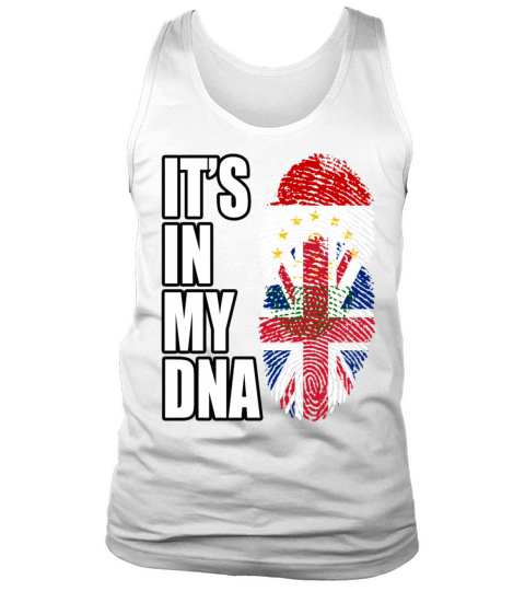 Tajikistani And British Vintage Heritage DNA Flag Tank Top Unisex