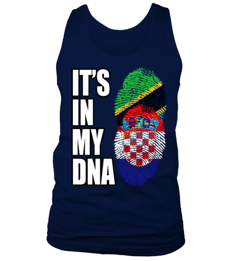 Tanzanian And Croatian Vintage Heritage DNA Flag Tank Top Unisex