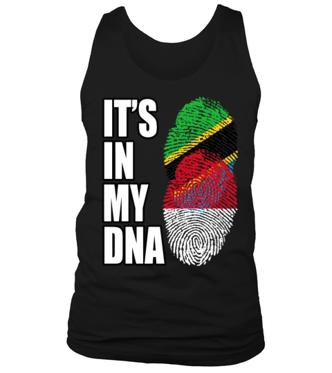 Tanzanian And Indonesian Vintage Heritage DNA Flag Tank Top Unisex