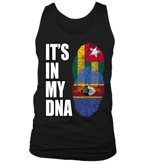 Togolese And Swazi Mix Heritage DNA Flag Tank Top Unisex