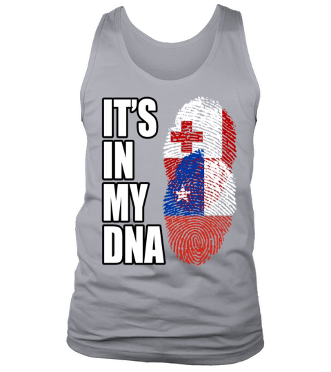 Tongan And Chilean Mix Heritage DNA Flag Tank Top Unisex